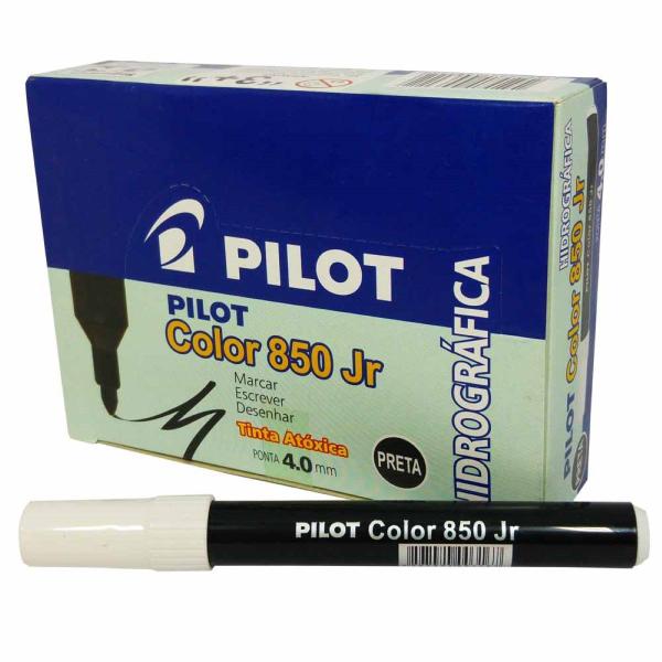 Imagem de Caneta Hidrográfica Pilot Color 850 Jr Preta 12 Unidades