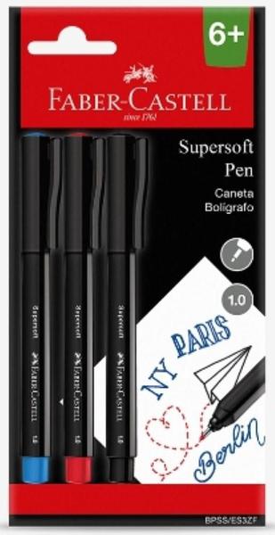 Imagem de Caneta Hidrográfica Supersoft Pen 1.0 Com 3 Faber Castell