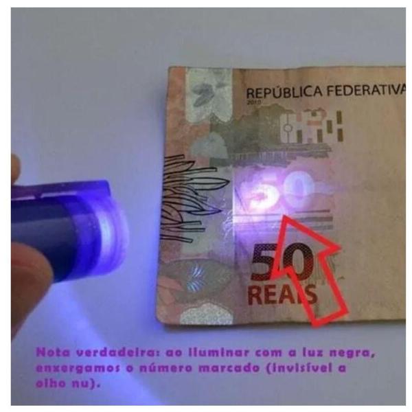 Imagem de Caneta Identificador Detectora Testa Notas Ultra Violeta