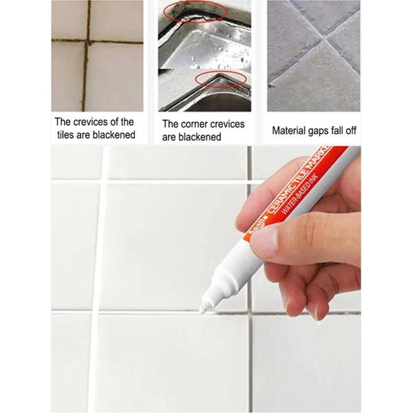 Imagem de Caneta Impermeável Anti-Mofo para Reparo de Azulejos - Ideal para Banheiros