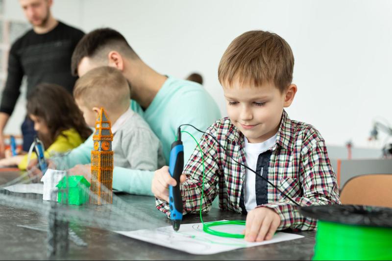 Imagem de Caneta Impressora 3d Magica Colorida Infantil Criança Profissional Kids Pen Com Filamentos 