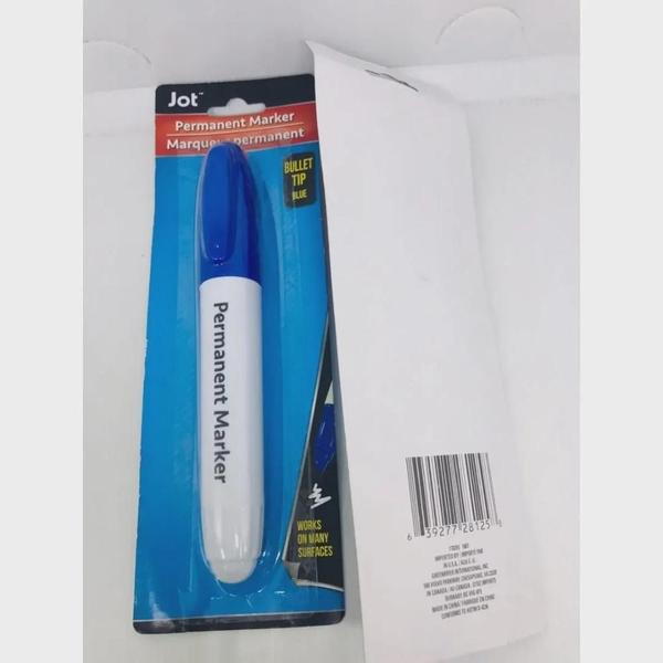 Imagem de Caneta Jot Permanent Marker Bullet Tip Azul