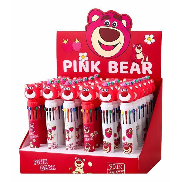 Imagem de Caneta Kawaii 10 Cores Urso Rosa Lotso