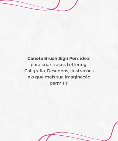 Imagem de Caneta Lettering Ponta Pincel Flexível Brush Sign Pen Pentel