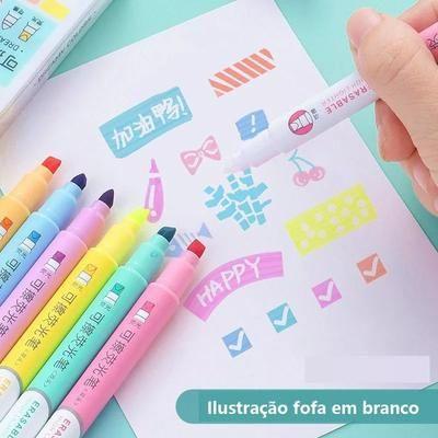 Imagem de Caneta Marca Texto Apagável Pastel