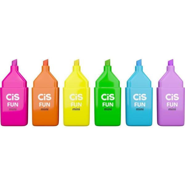 Imagem de Caneta Marca Texto Cis Fun Mini Neon 6 Cores - Sertic