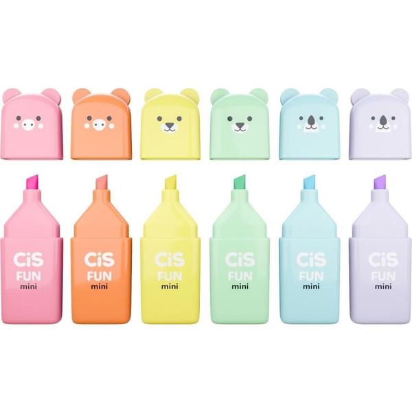 Imagem de Caneta Marca Texto CIS FUN Mini Pastel 6 Cores