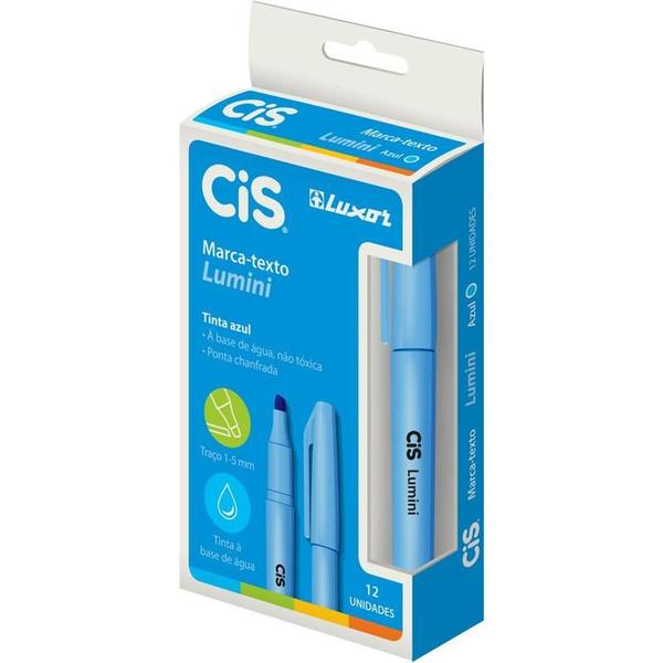 Caneta marca texto cis lumini azul sertic Imagem de Caneta marca texto cis lumini azul sertic