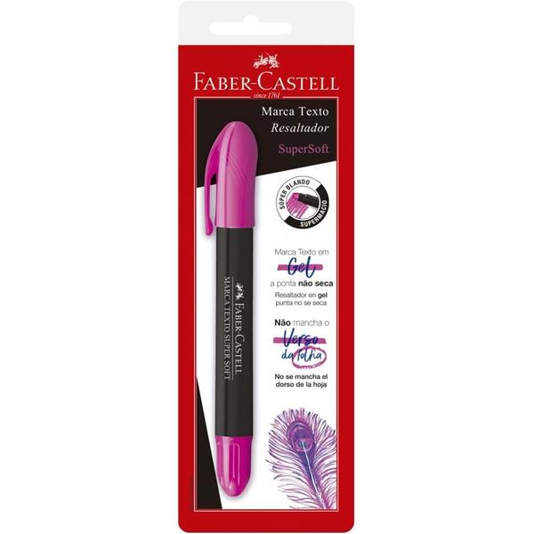 Imagem de Caneta Marca Texto Gel Rosa Faber Castell