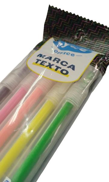 Imagem de Caneta Marca Texto Neon Fluorescentes com 5 Unidades 