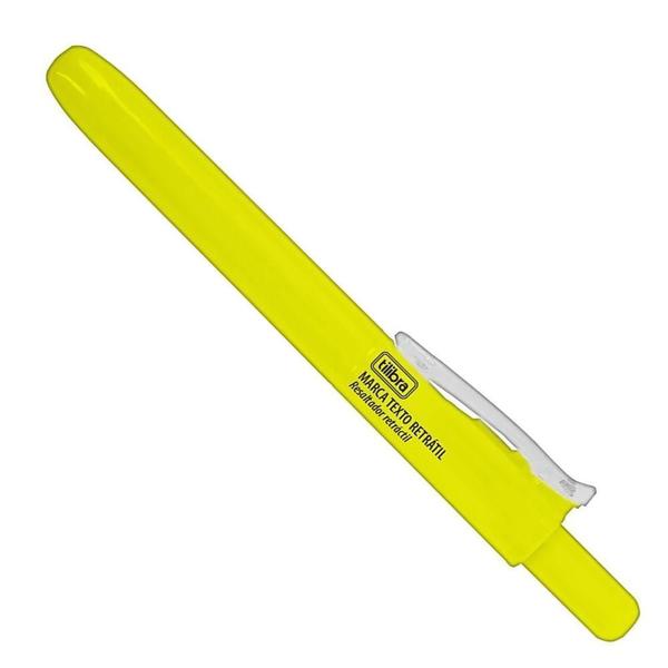 Imagem de Caneta Marca Texto Retrátil Amarelo Neon 01Und Tilibra