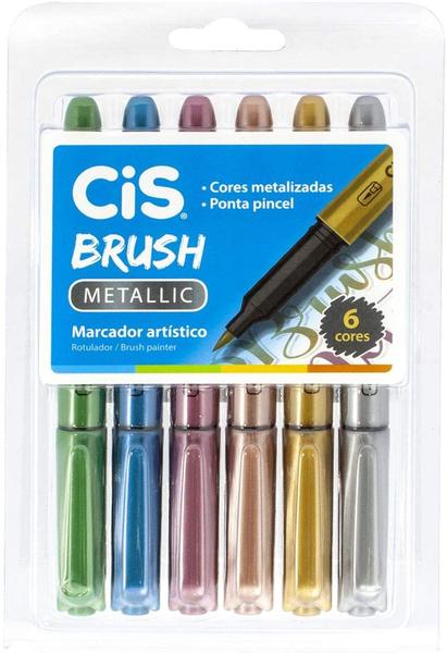 Imagem de Caneta marcador cis brush metallic e