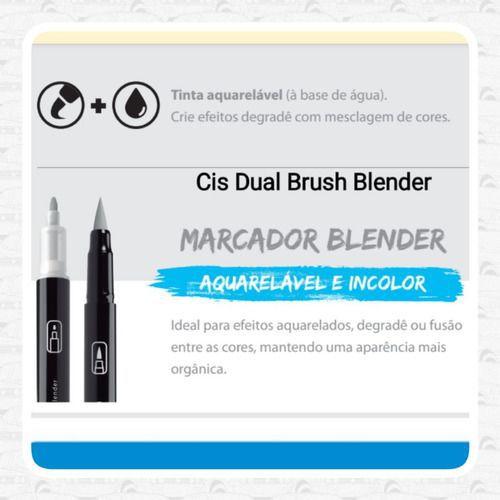 Imagem de Caneta Marcador Dual Brush Aquarelável Blender 2 pontas Cis