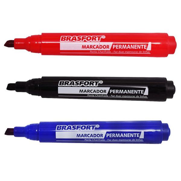 Caneta Marcador Permanente Ponta Grossa Chanfrada Seca Rapido Brasfort Imagem de Caneta Marcador Permanente Ponta Grossa Chanfrada Seca Rapido Brasfort