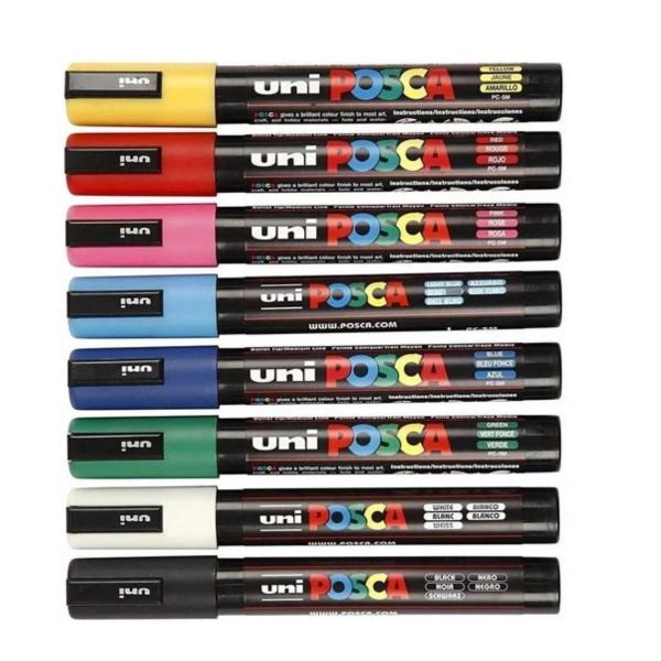 Imagem de Caneta Marcador Uni Ball Posca Pc-5m Cores