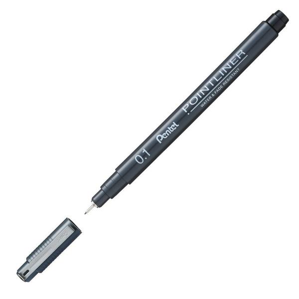 Imagem de Caneta Nankin Pentel Pointliner Preta 0,1mm S20P-1ATH