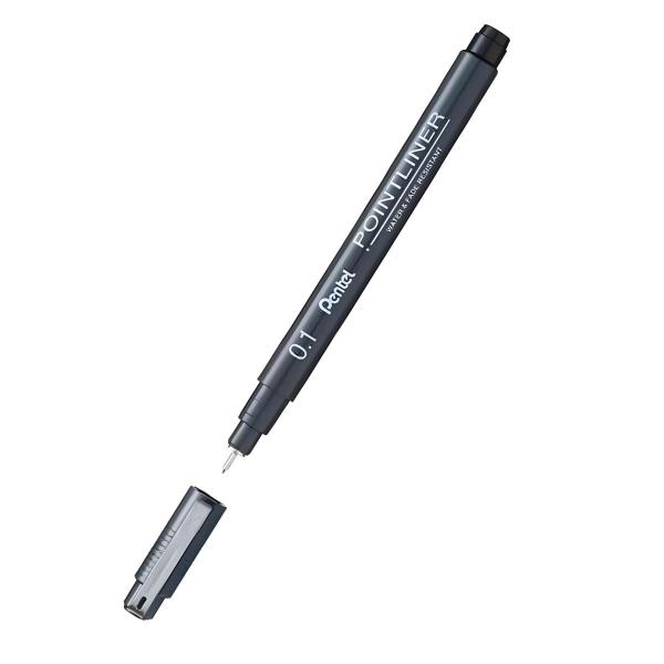 Imagem de Caneta Nanquim Pointliner 0.1Mm Pentel Preta Unidade