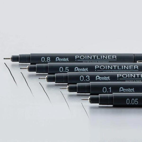 Imagem de Caneta Nanquim Pointliner 0.5Mm Pentel Preta Unidade