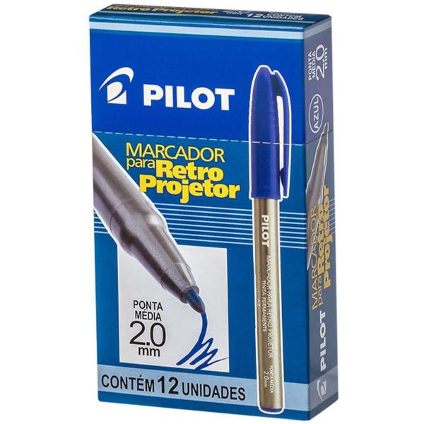 Imagem de Caneta Para Retroprojetor 2.0mm Marcador Azul Pilot 12 Und