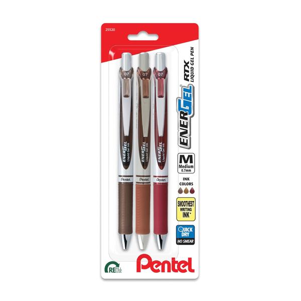 Imagem de Caneta Pentel Energel RTX Gel Líquido 0,7 mm Sépia/Marrom/Borgonha