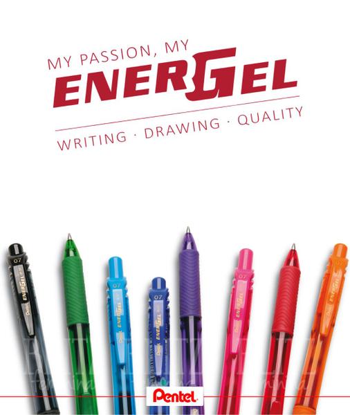 Imagem de Caneta Pentel Esferográfica 0.7 Energel - X Grip Antideslizante Clic Retrátil