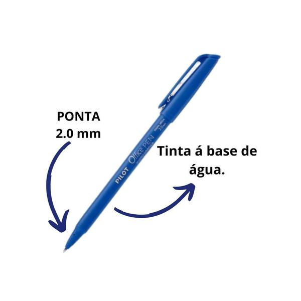 Imagem de Caneta pilot office pen 2.0mm c/03 cores