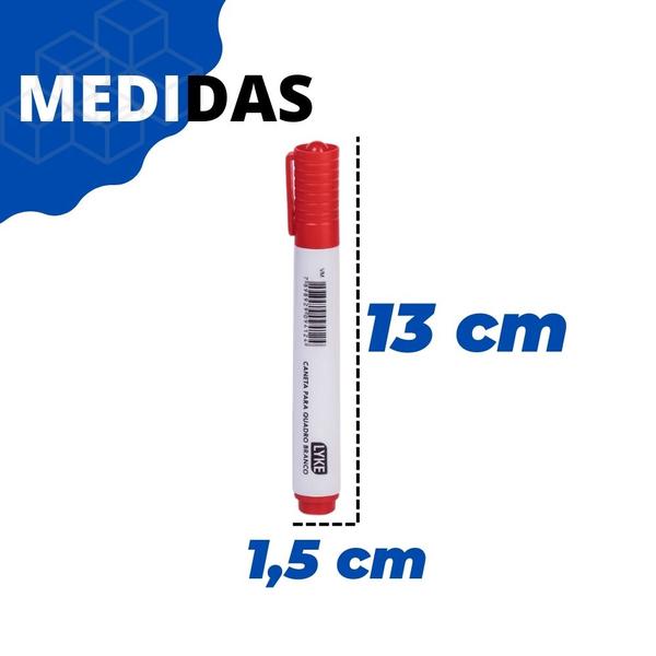 Imagem de Caneta Pincel Marcador Para Quadro Branco Caixa C/ 12 Unidades