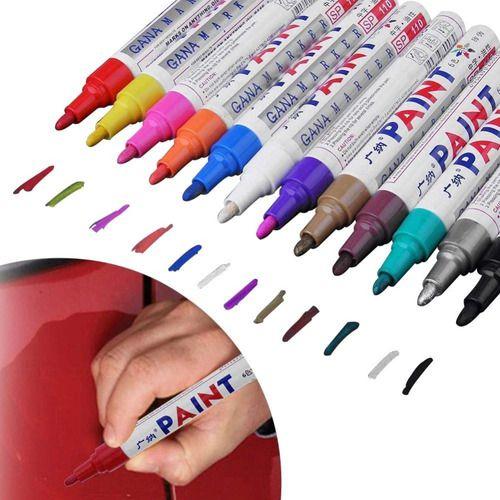 Imagem de Caneta Pintar Permanente Paint Marker Kit C/12 Pneu Óculos