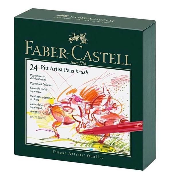 Imagem de Caneta Pitt Artist Faber Castell Gift Box Brush 24 Cores