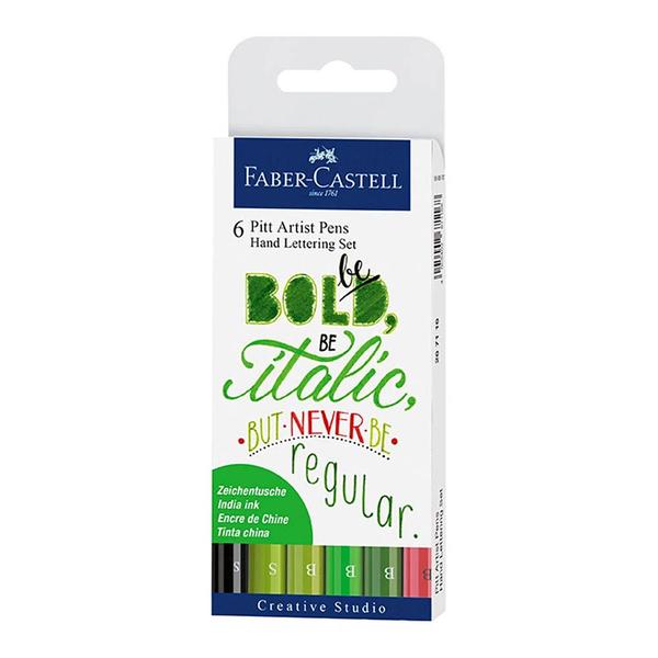 Imagem de Caneta Pitt Artist Faber Castell Hand Lettering 6 Cores