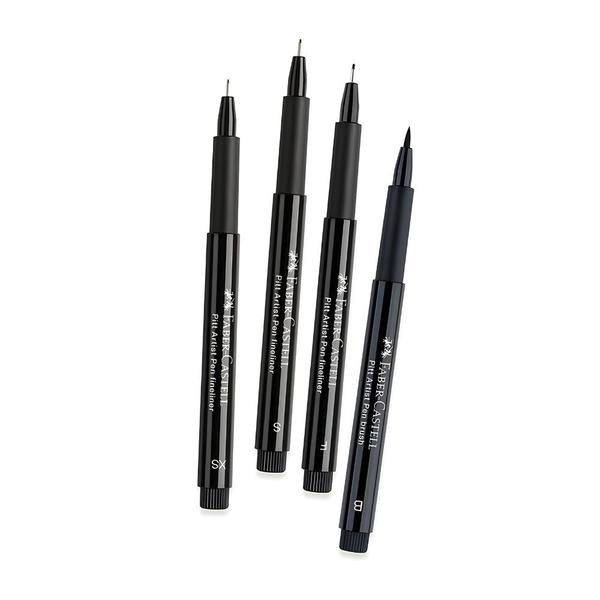 Imagem de Caneta Pitt Artist Faber Castell Manga Black 4 Canetas