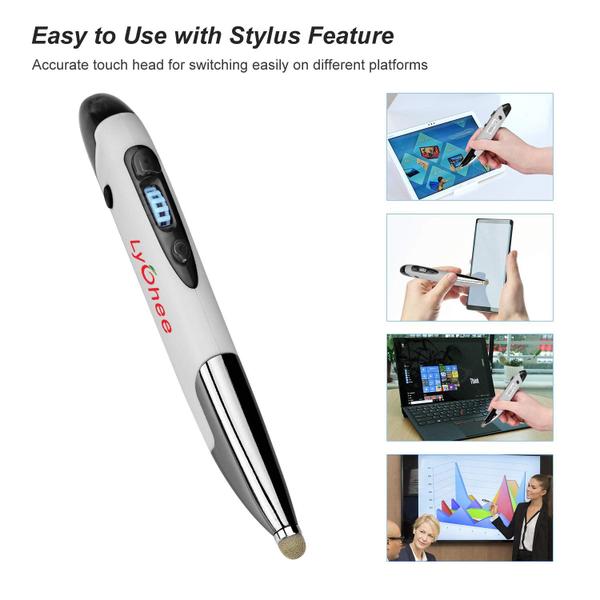 Imagem de Caneta Pocket Pen Mouse Lychee Recarregável Bluetooth Stylus Grey