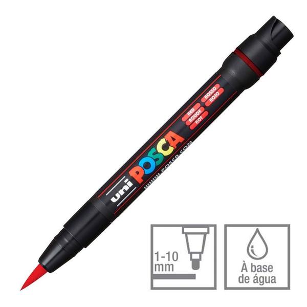 Imagem de Caneta Posca Marcador Brush Uni-Ball PCF-350 Vermelho 15