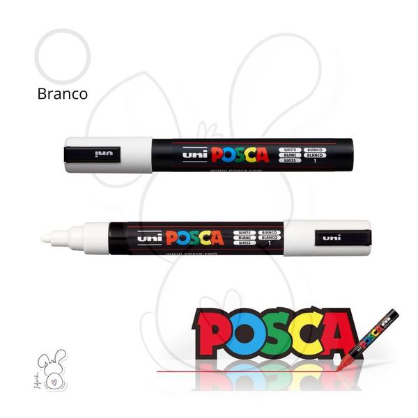 Imagem de Caneta POSCA Marcador Multiuso PC-5M 1.8-2.5mm - Preto ou Branco - Marcador artístico multiuso