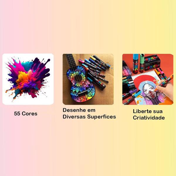 Imagem de Caneta Posca Marcador PC-3M Criatividade Explosão Selecione