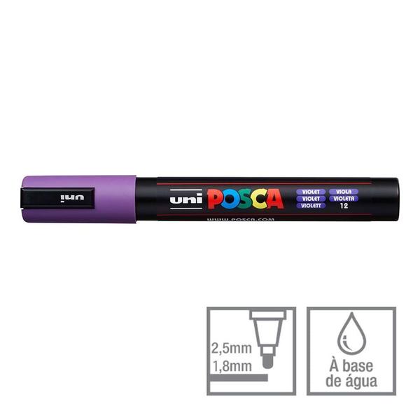 Imagem de Caneta Posca Marcador Uni-Bal PC-5M Violeta 12 