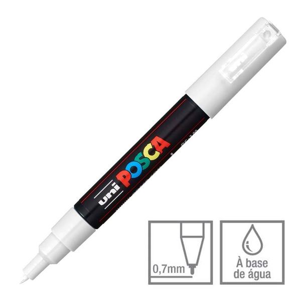 Imagem de Caneta Posca Marcador Uni-Ball PC-1M Branco 1