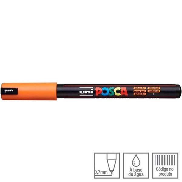 Imagem de Caneta Posca Marcador Uni-Ball PC-1MR Laranja 4