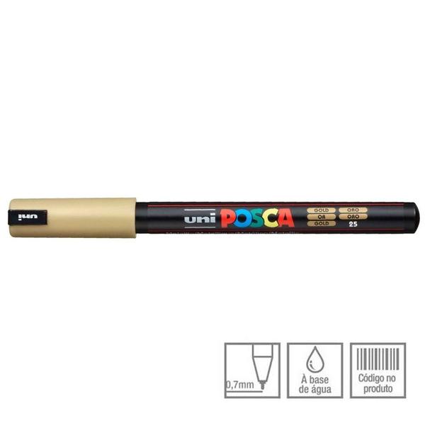 Imagem de Caneta Posca Marcador Uni-Ball PC-1MR Ouro 25