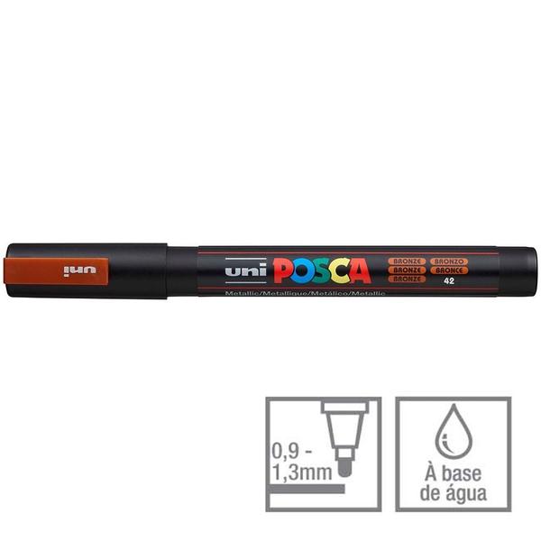 Imagem de Caneta Posca Marcador Uni-Ball PC-3M Bronze 42