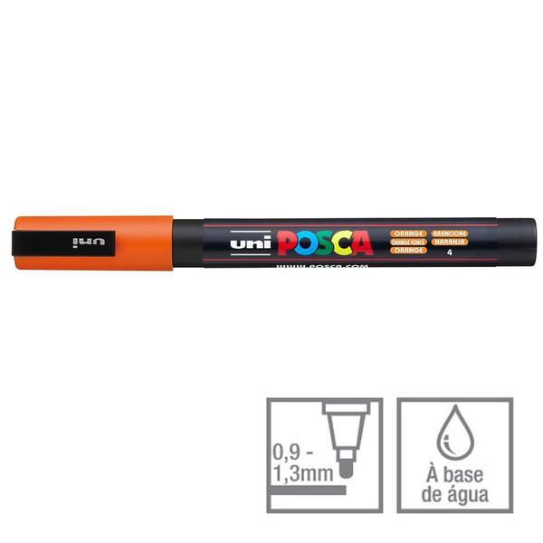 Imagem de Caneta Posca Marcador Uni-Ball PC-3M Laranja 4