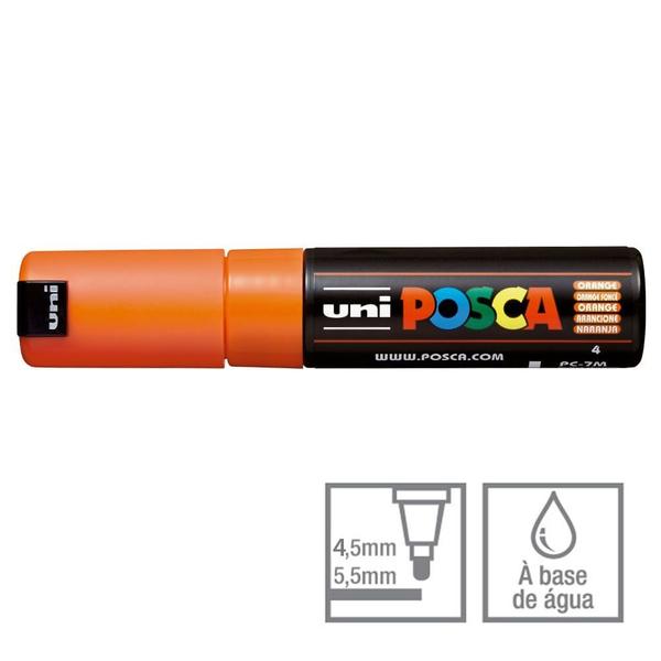 Imagem de Caneta Posca Marcador Uni-Ball PC-7M Laranja 4