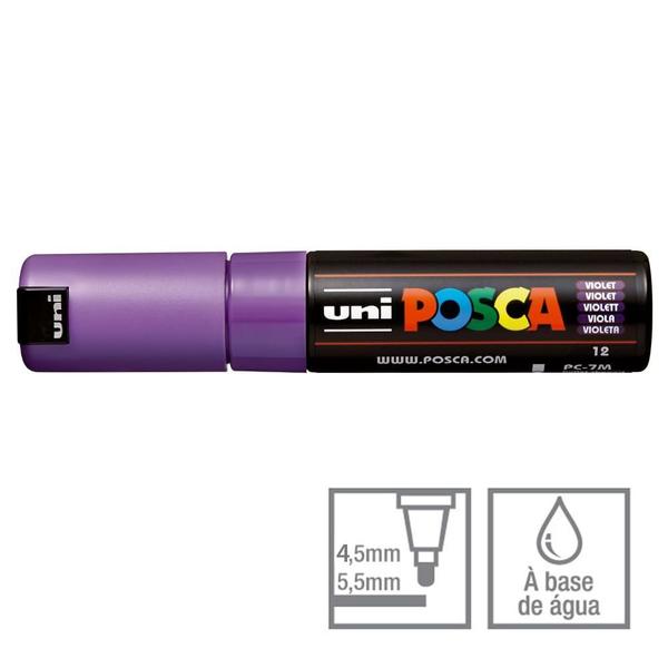 Imagem de Caneta Posca Marcador Uni-Ball PC-7M Violeta 12