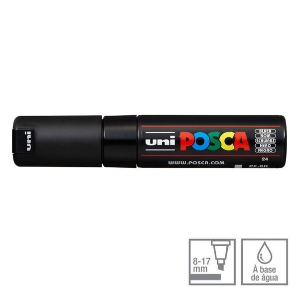 Imagem de Caneta Posca Marcador Uni-Ball PC-8K Preto 24