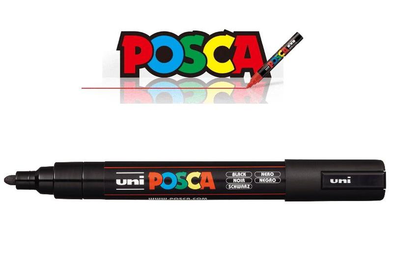 Imagem de Caneta Posca Pc-5m Unitaria Cor Preta