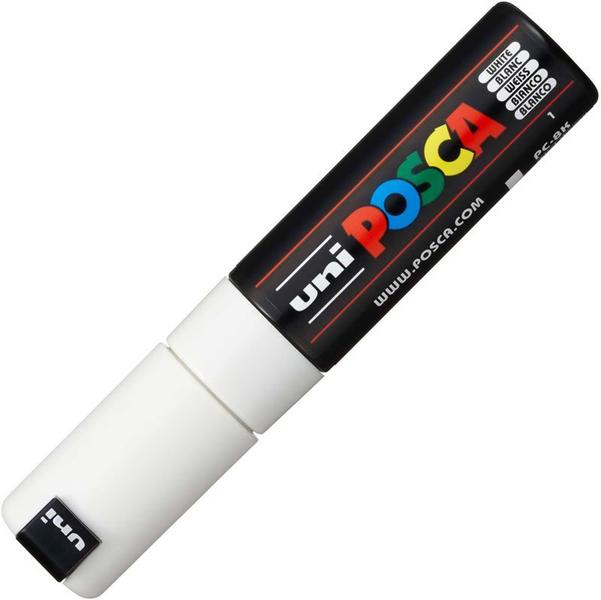 Caneta Posca PC 8K Branca - UNI Imagem de Caneta Posca PC 8K Branca