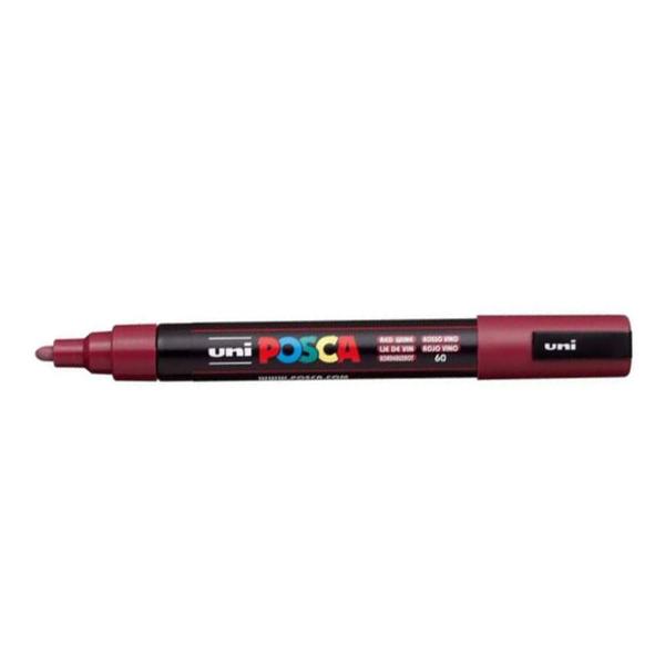 Caneta Posca Uni Ball PC-5M Ponta Cônica Extra Média em Poliéster 2,5 mm - Cor: Rojo Vino - UNIBALL Imagem de Caneta Posca Uni Ball PC-5M Ponta Cônica Extra Média em Poliéster 2,5 mm - Cor: Rojo Vino