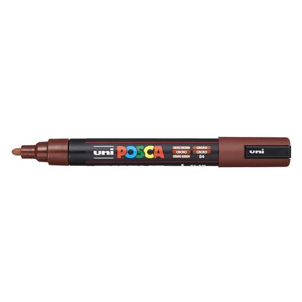 Imagem de Caneta Posca Uni Ball PC-5M Ponta Cônica Extra Média em Poliéster 2,5 mm Marrom Cacau