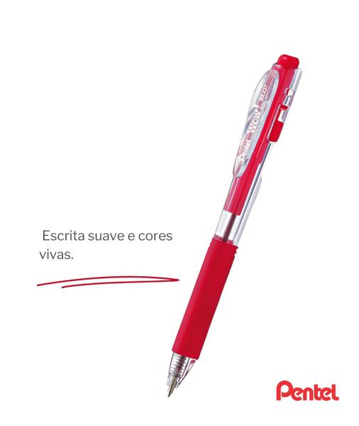 Imagem de Caneta Retrátil Pentel WOWCom Botão Lateral Ponta Média 0.7mm Cores Variadas