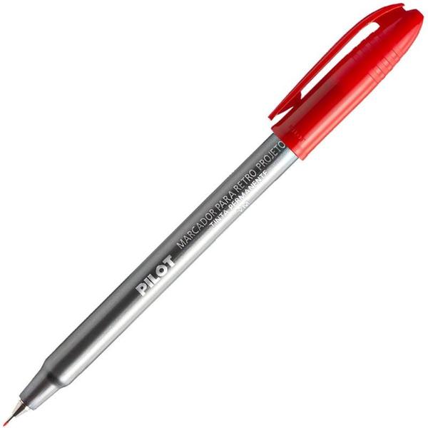 Imagem de Caneta retroprojetor 1.0mm marcador vermelho pilot